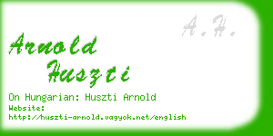 arnold huszti business card